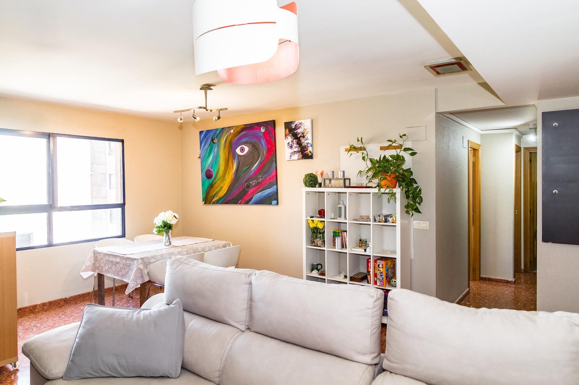 Living room of Flat for sale in  Valencia Capital  with Air Conditioner, Heating and Private garden