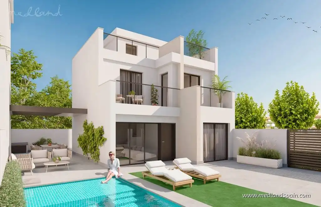 Villa mit Pool zum Verkauf in Los Narejos - Punta Calera