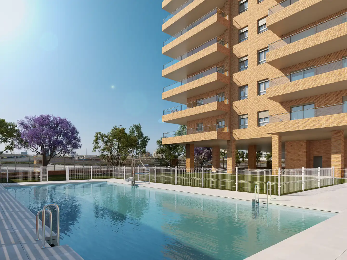 Piscina de Piso en venta en Almería con Parquet, Terraza y Piscina comunitaria