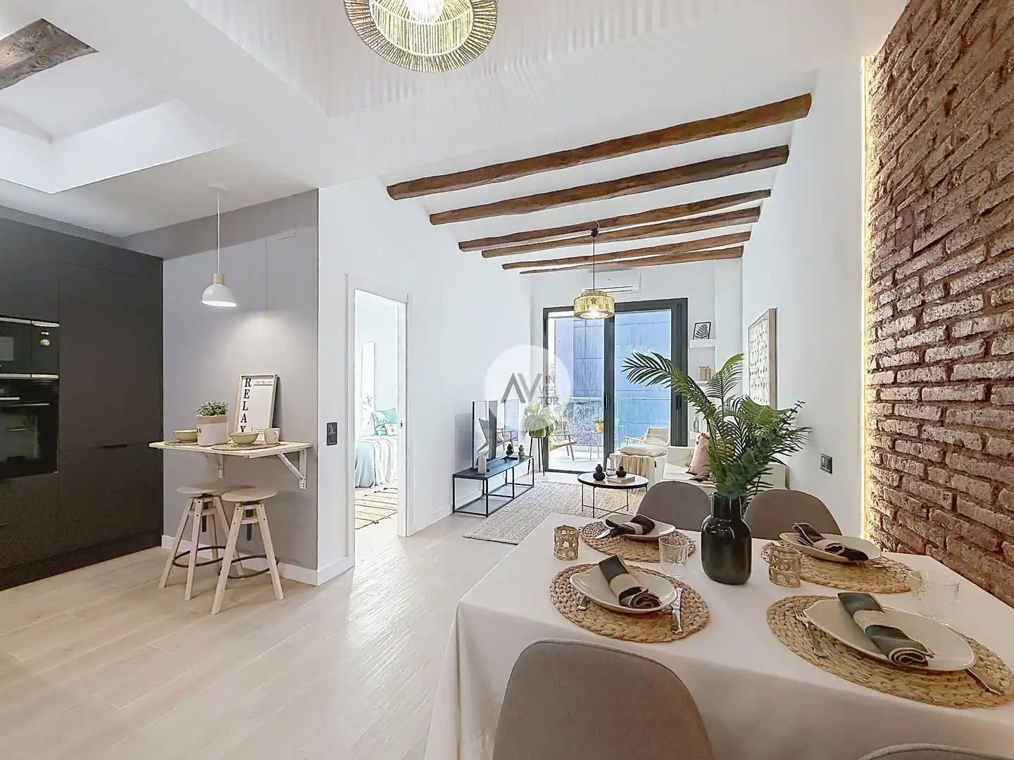 Living room of Apartments for sale in Barcelona  with Air Conditioner, Heating and Parquet flooring