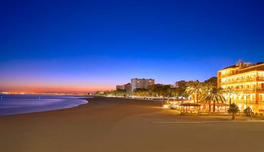 Exterior view of Single-family semi-detached for sale in Benicasim / Benicàssim  with Air Conditioner, Heating and Private garden