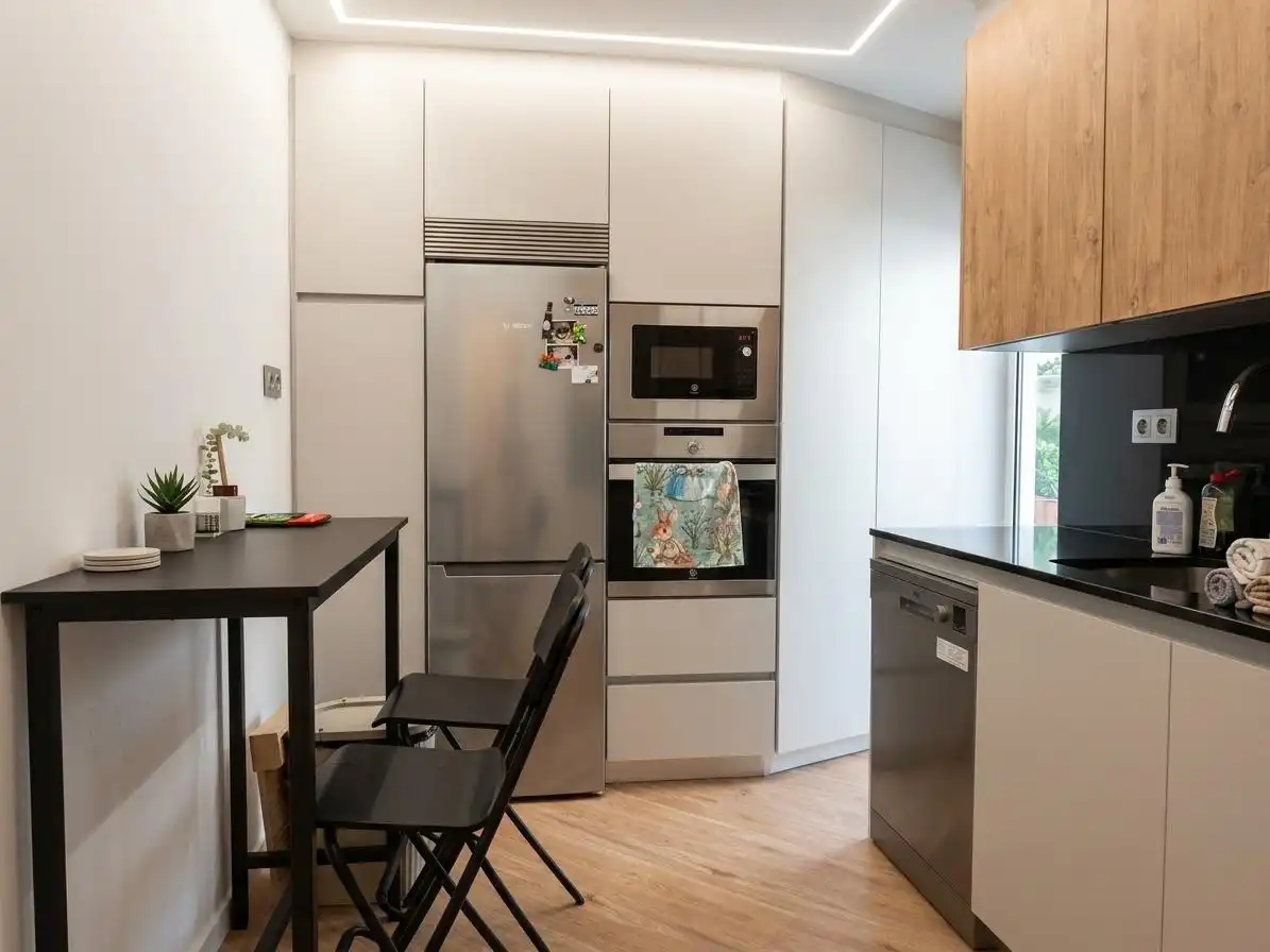 Kitchen of Flat for rent in Granada  with Air Conditioner, Heating and Private garden