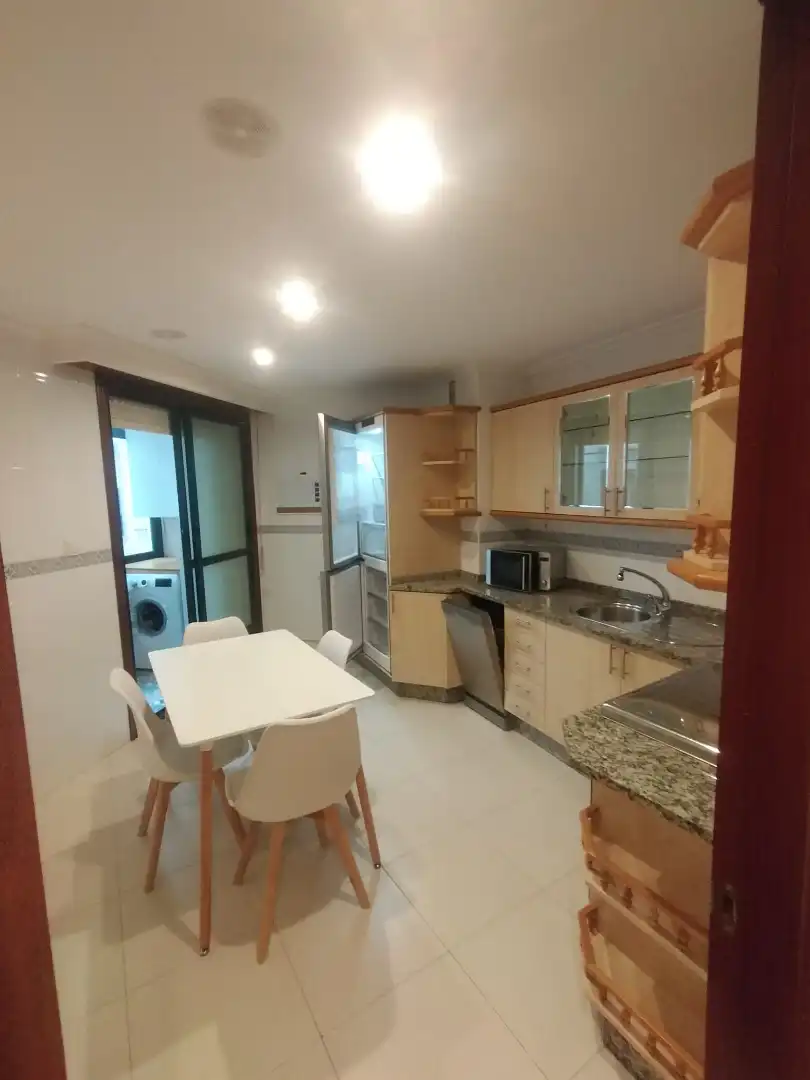 Kitchen of Flat for rent in Ourense Capital   with Heating, Storage room and Furnished