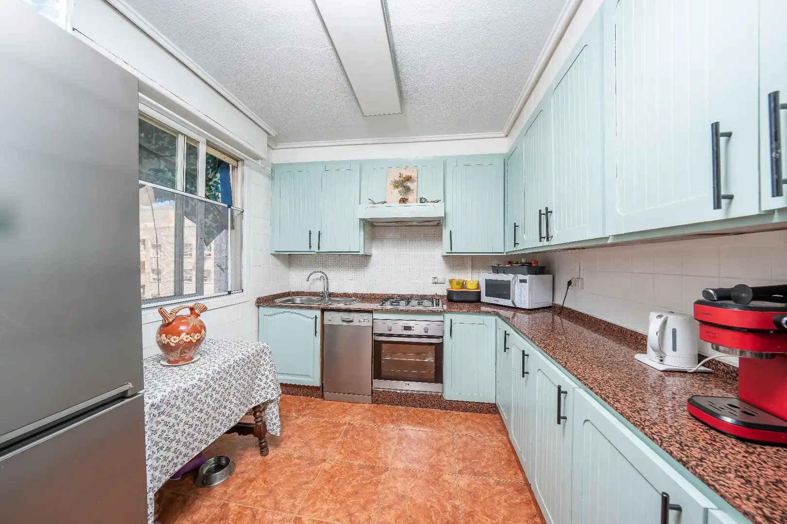 Kitchen of Flat for sale in Elche / Elx  with Heating, Furnished and Balcony
