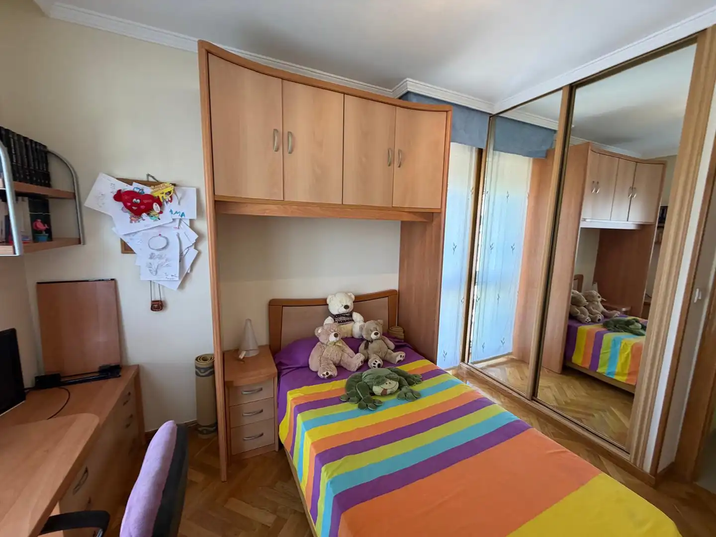 Schlafzimmer von Wohnung zur Miete in Lugo mit Heizung, Parkett und Abstellraum