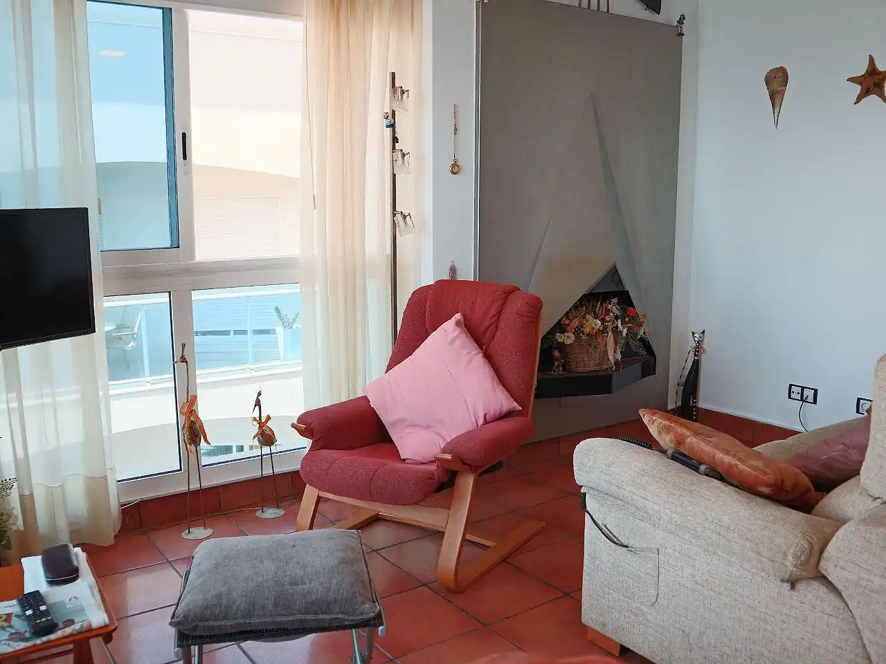 Sala d'estar de Dúplex en venda en Alcanar amb Aire condicionat, Terrassa i Moblat