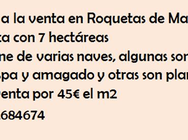 Terreno rustico in vendita a Roquetas de Mar ciudad