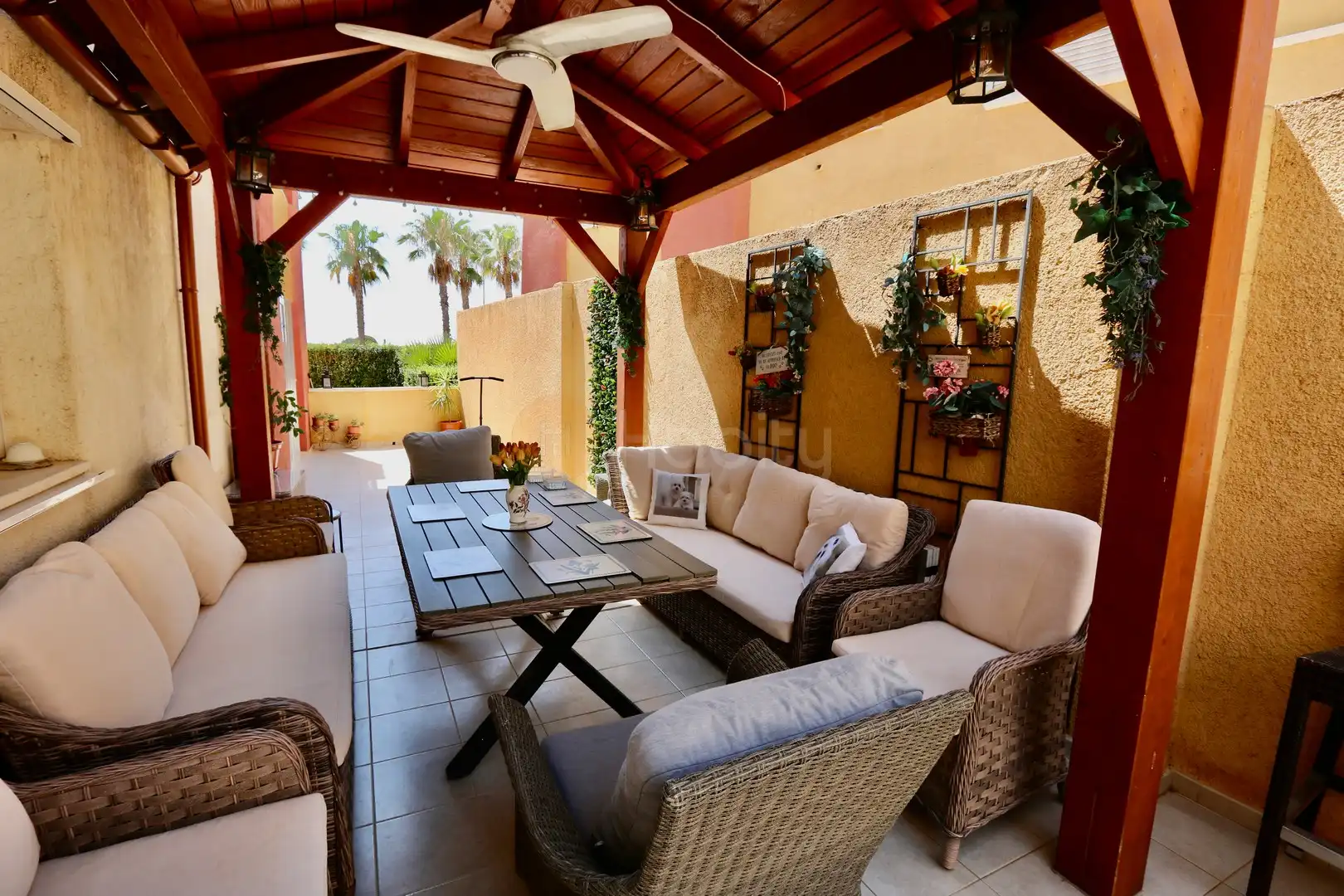 Terraza de Planta baja en venta en Fuente Álamo de Murcia con Aire acondicionado, Calefacción y Jardín privado