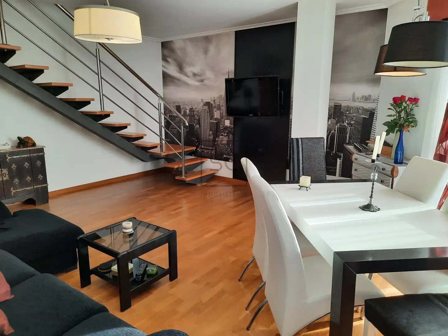 Sala de estar de Dúplex en venta en Narón con Calefacción, Terraza y Trastero