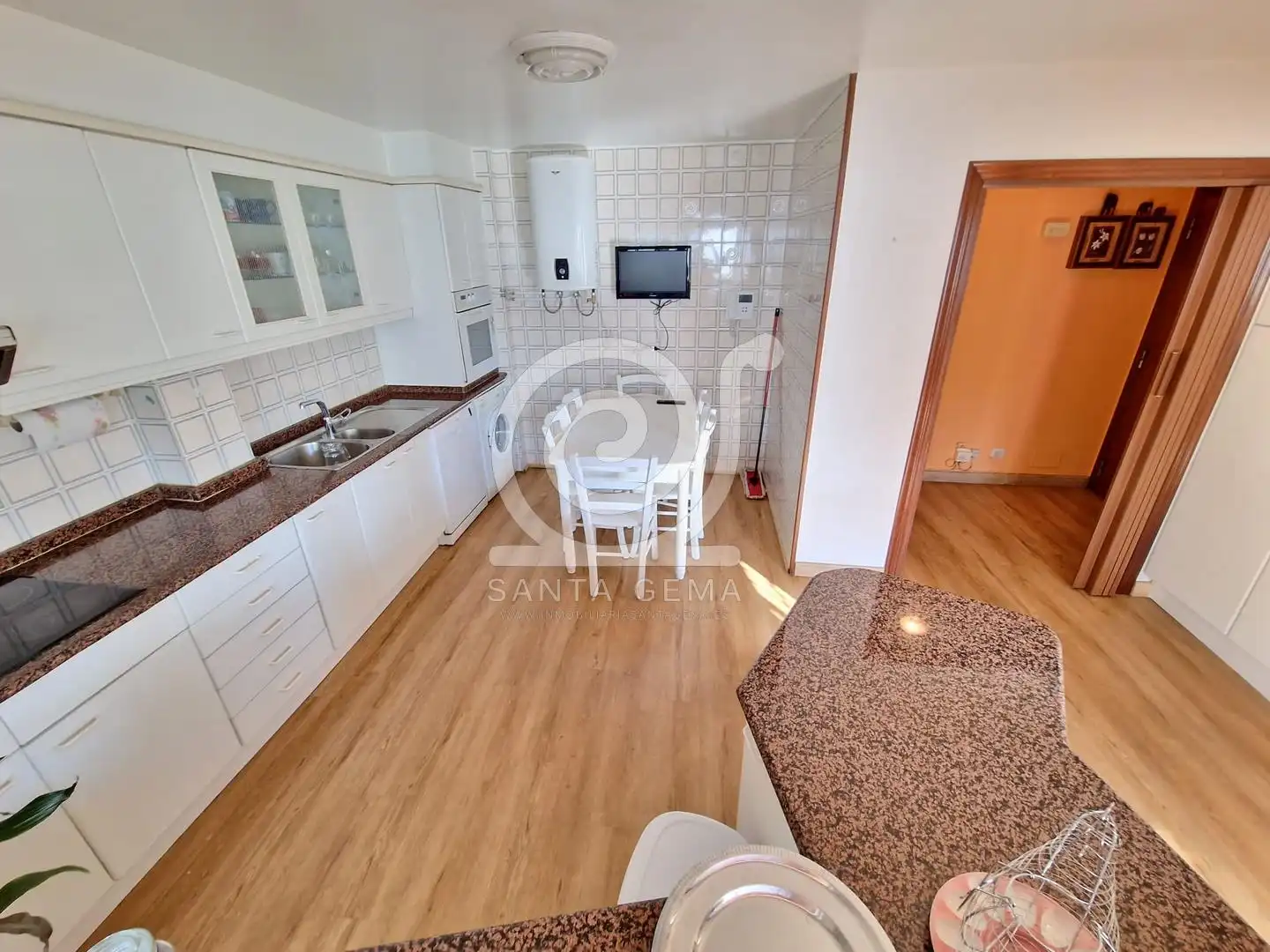 Kitchen of Flat for sale in A Coruña Capital   with Heating, Terrace and Furnished