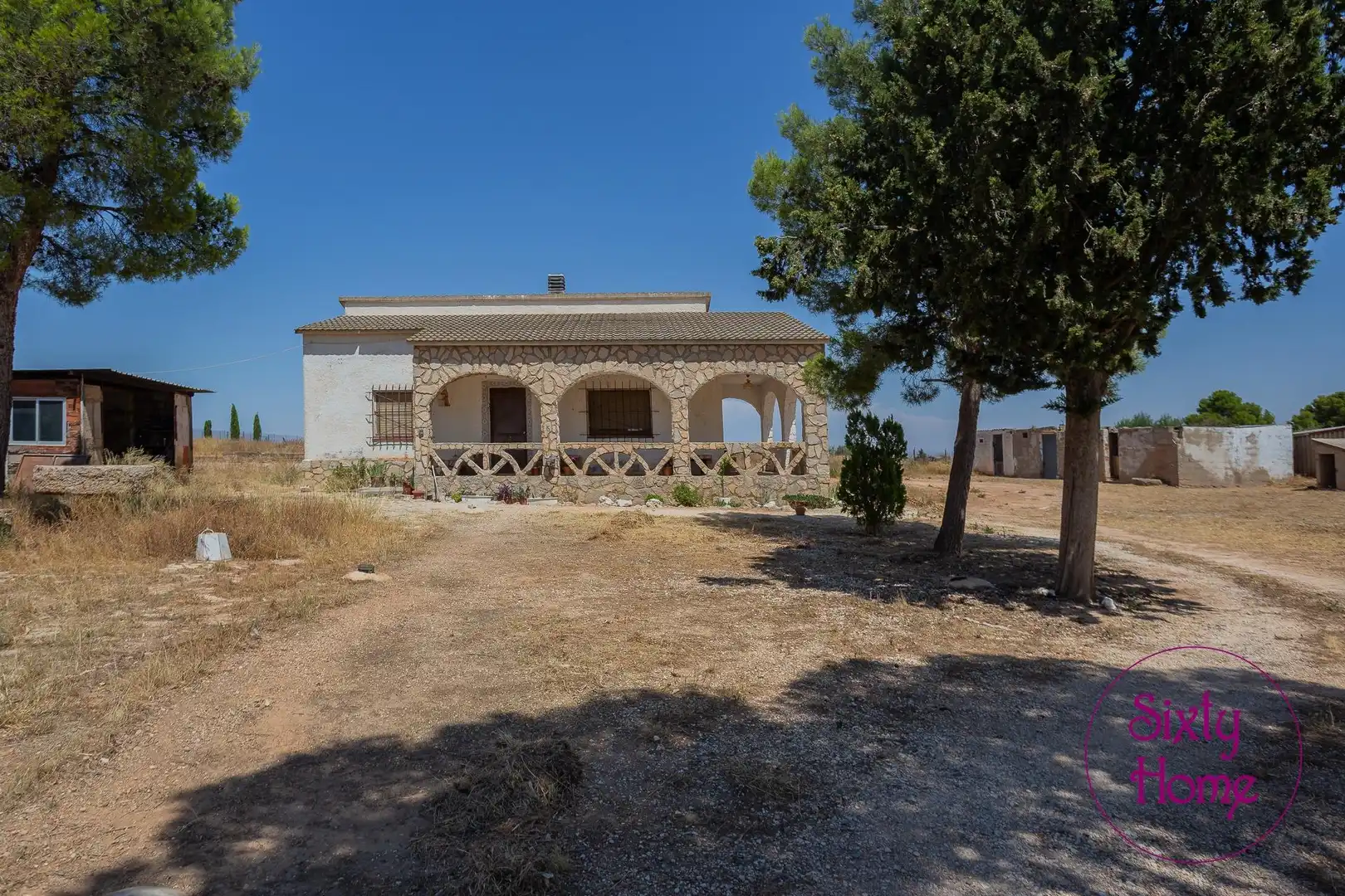 Vista exterior de Casa o chalet en venta en Belchite con Calefacción, Jardín privado y Terraza