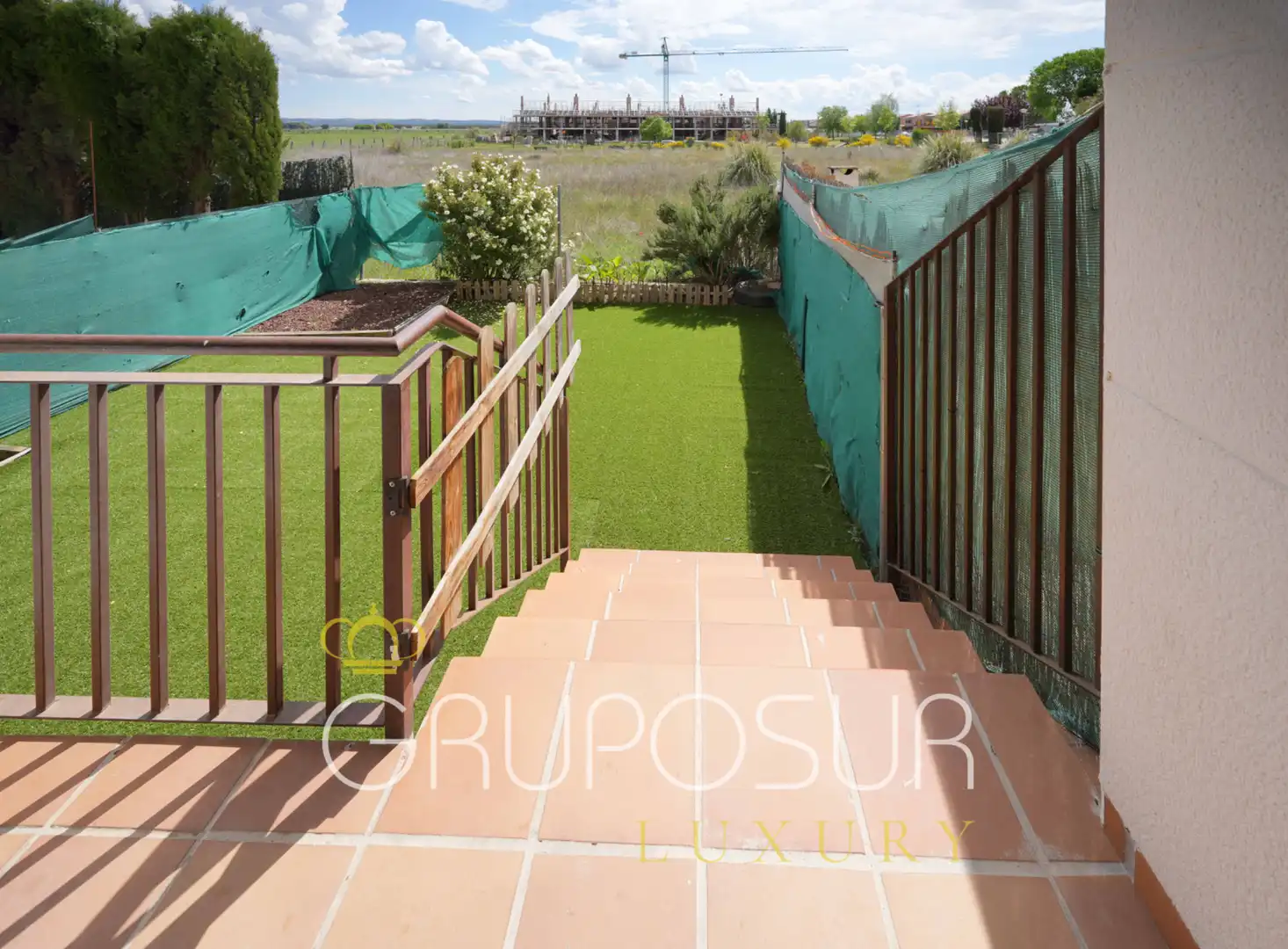 Garten von Einfamilien-Reihenhaus zum Verkauf in Aldeamayor de San Martín mit Heizung, Privatgarten und Parkett