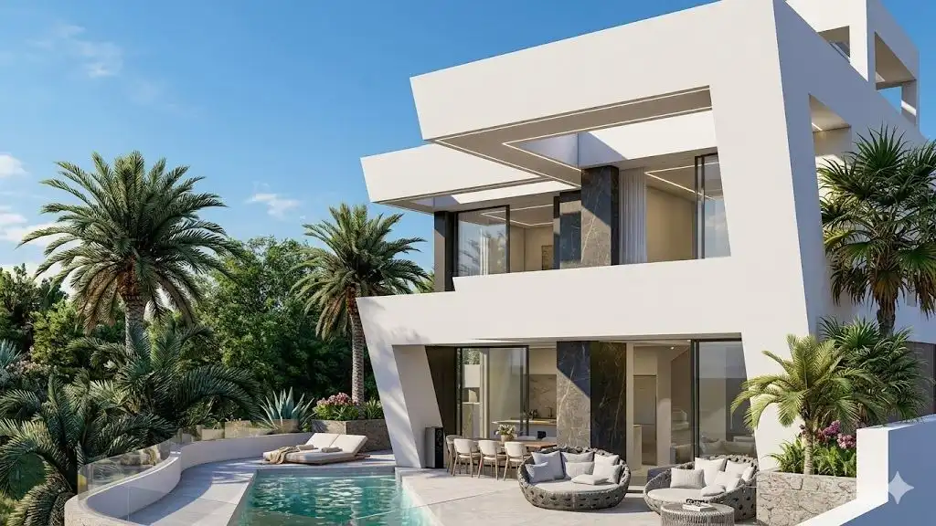 Vista exterior de Casa o chalet en venta en Nerja con Aire acondicionado, Calefacción y Jardín privado