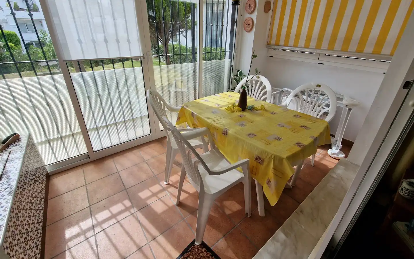 Jardí de Apartament en venda en Mijas amb Aire condicionat, Terrassa i Moblat
