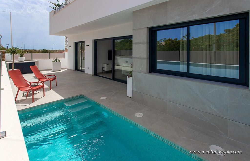 Swimming pool of Single-family semi-detached for sale in  Murcia Capital  with Private garden, Terrace and Swimming Pool