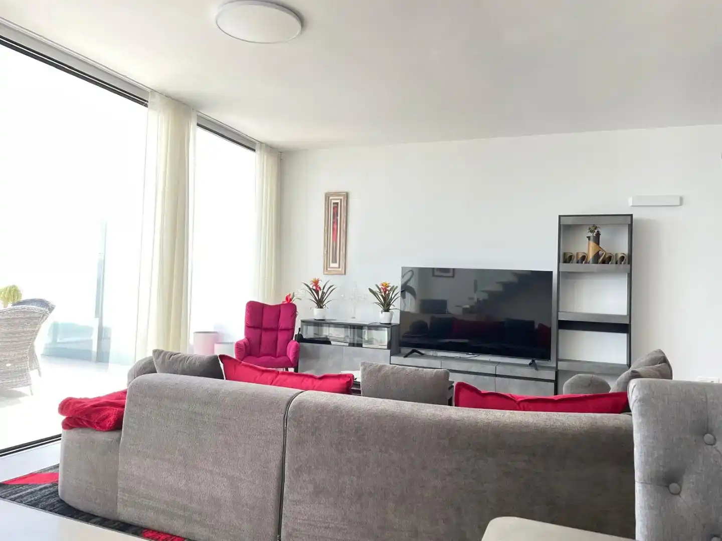 Wohnzimmer von Dachboden zum Verkauf in Benalmádena mit Klimaanlage und Schwimmbad