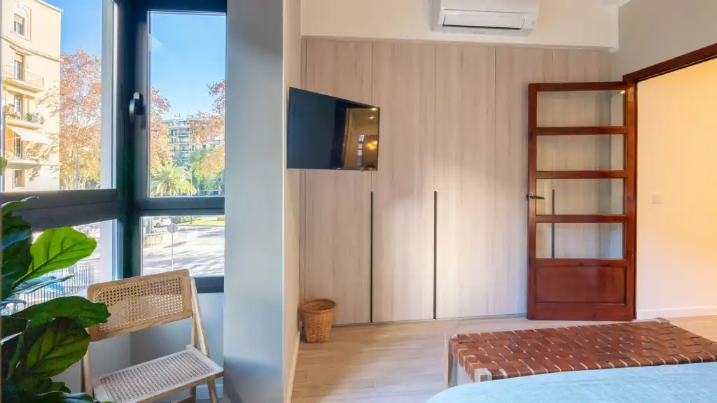 Habitación de Apartamento de alquiler en  Palma de Mallorca con Aire acondicionado, Terraza y Amueblado