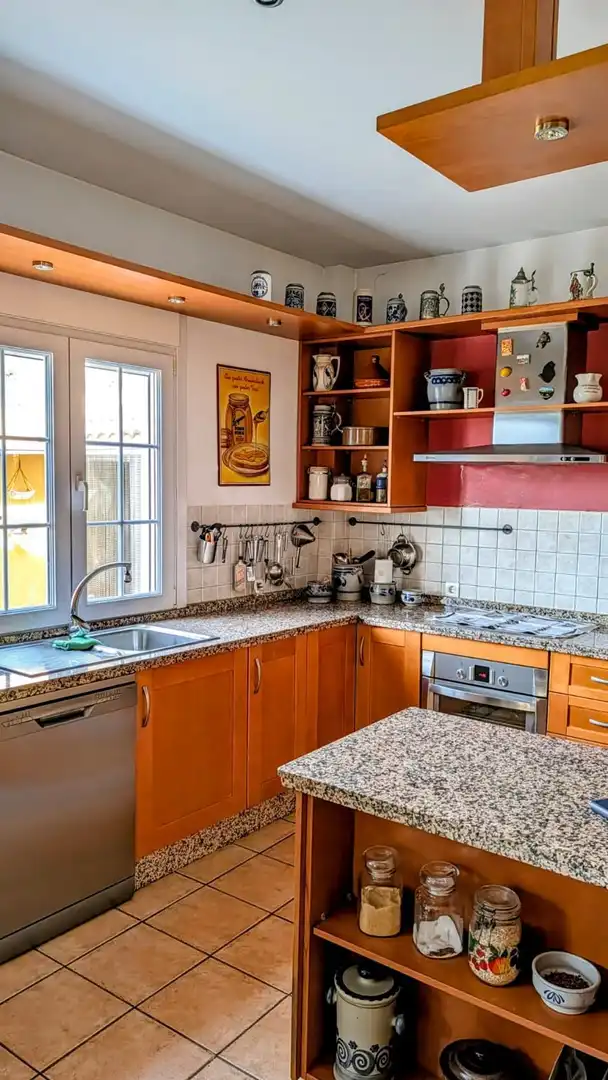 Cocina de Casa o chalet en venta en Cómpeta con Jardín privado