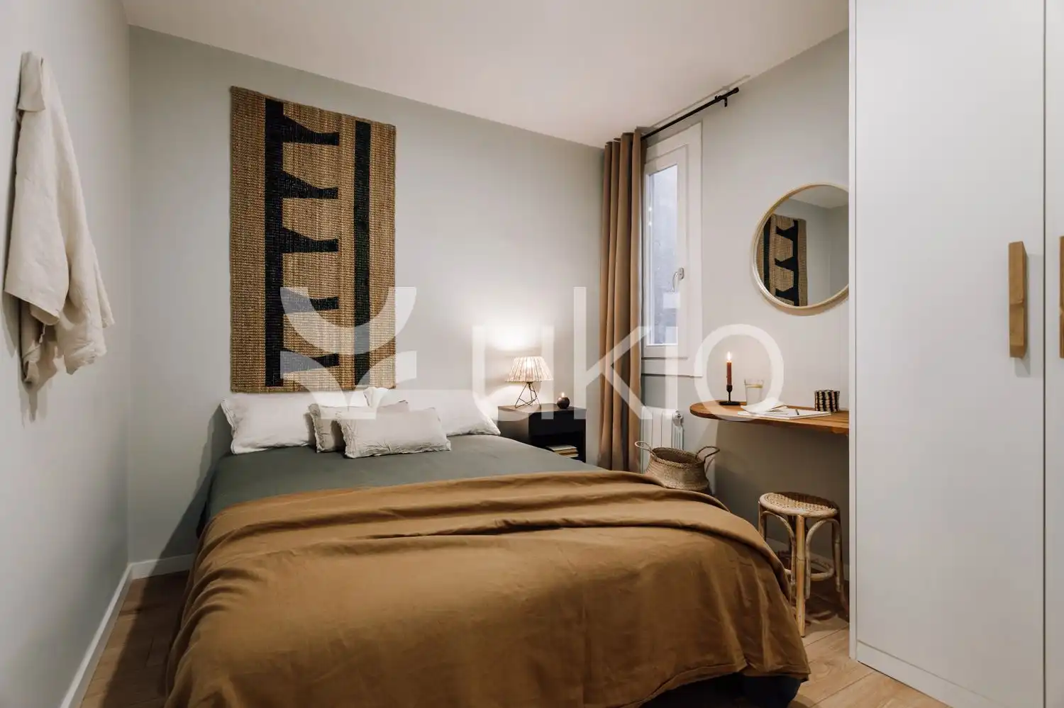 Habitación de Apartamento de alquiler en Barcelona con Aire acondicionado, Calefacción y Amueblado