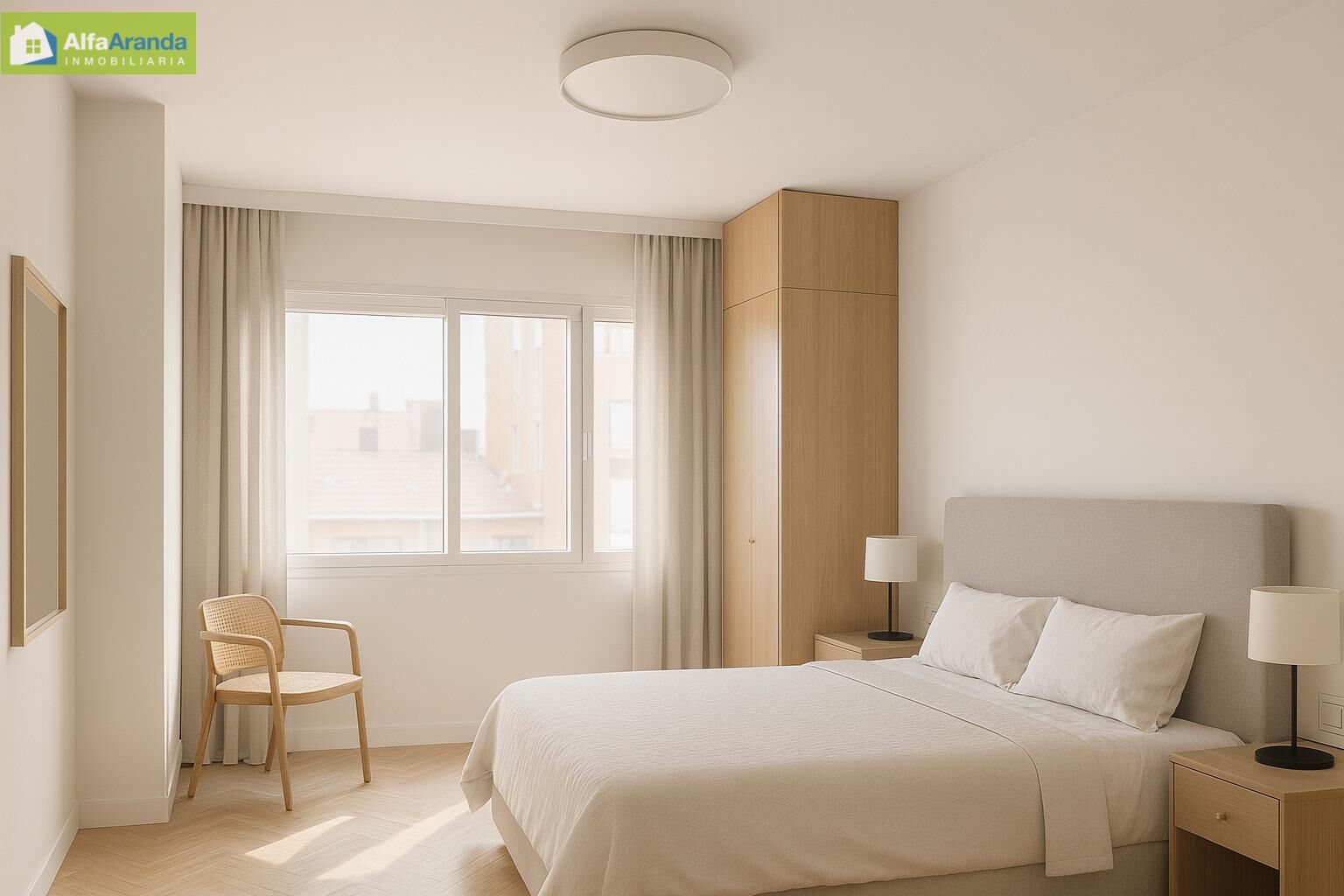 Bedroom of Flat for sale in Aranda de Duero  with Heating, Parquet flooring and Terrace