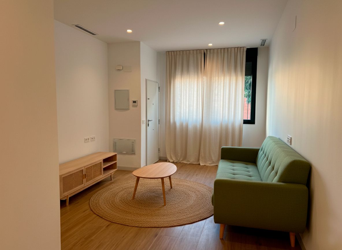 Sala d'estar de Loft de lloguer en  Murcia Capital amb Aire condicionat, Calefacció i Moblat