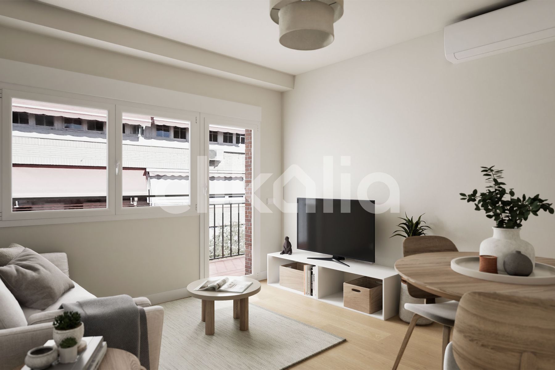 Sala d'estar de Pis en venda en  Madrid Capital amb Aire condicionat, Calefacció i Terrassa