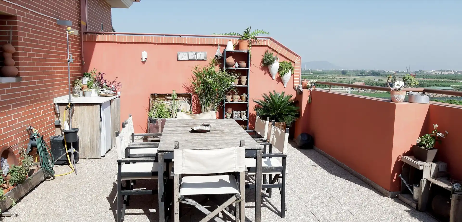 Terrasse von Dachboden zur Miete in Valencia mit Heizung, Terrasse und Möbliert