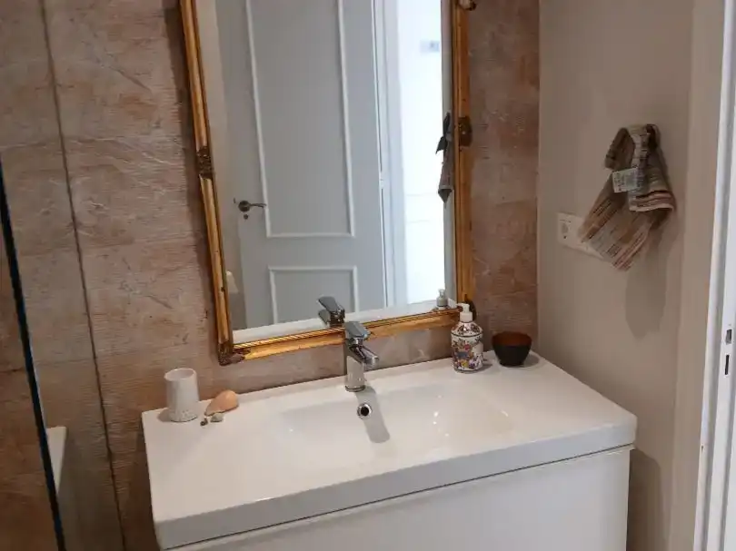 Bany de Apartament de lloguer en Mijas amb Aire condicionat i Piscina