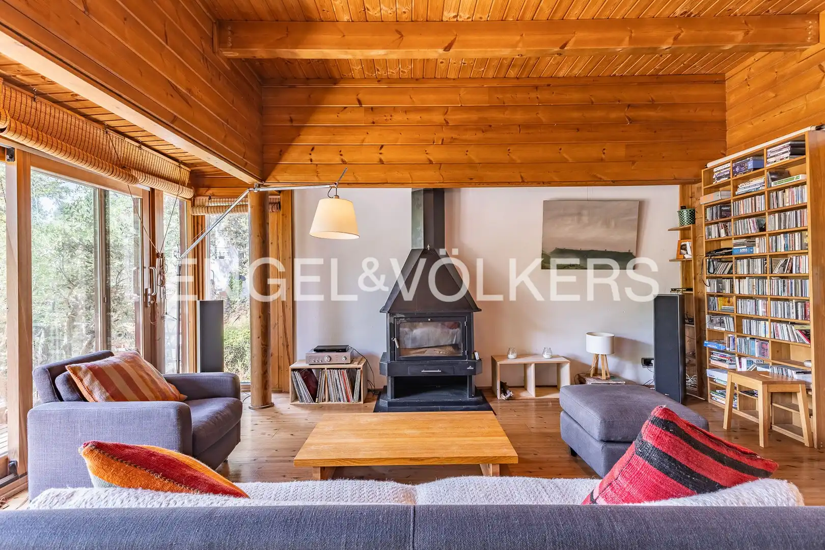 Sala de estar de Casa o chalet en venta en Barcelona con Calefacción, Jardín privado y Parquet