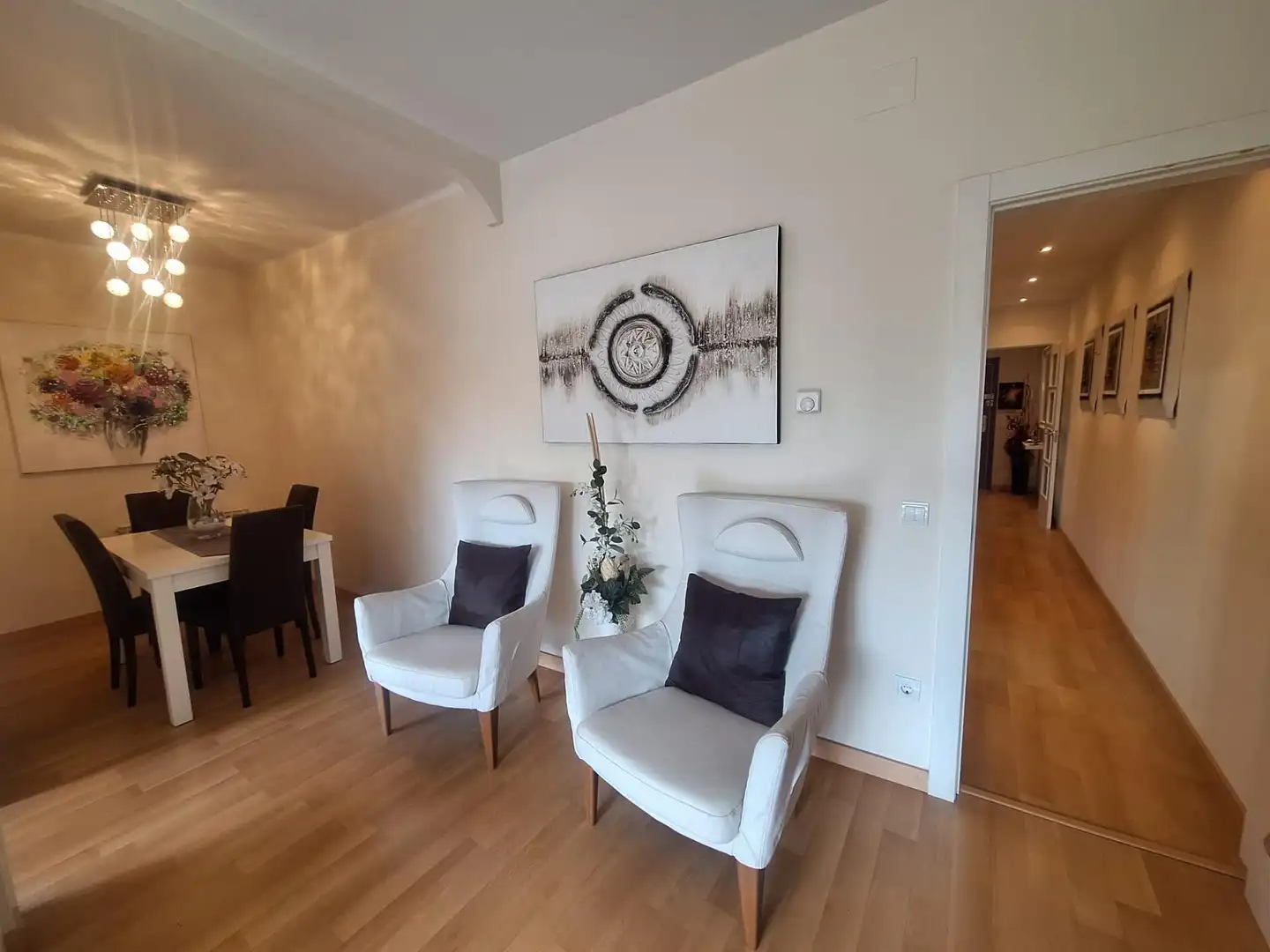 Sala de estar de Piso en venta en Sabadell con Calefacción, Parquet y Terraza