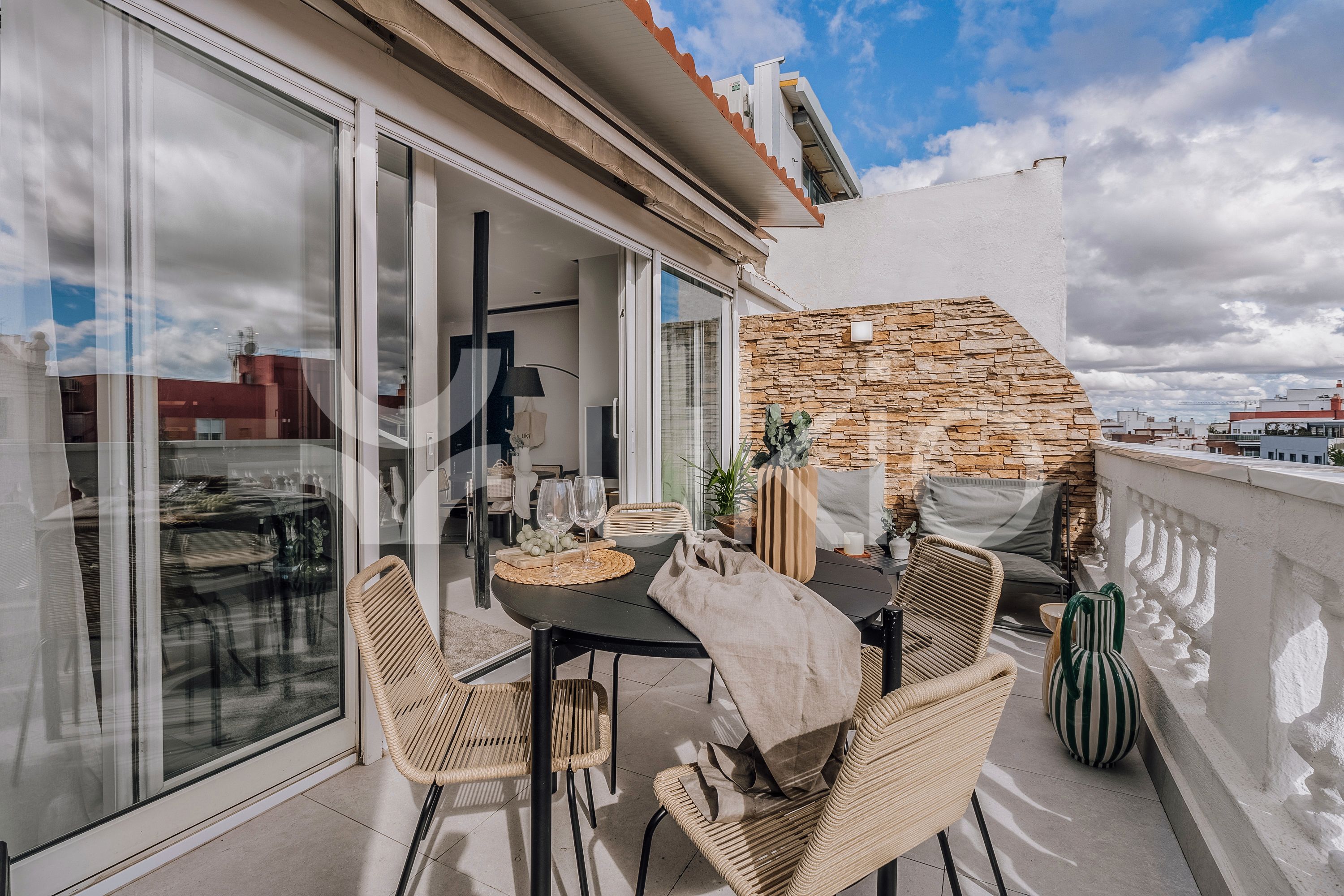 Terrace of Apartment to rent in  Madrid Capital  with Air Conditioner, Heating and Terrace