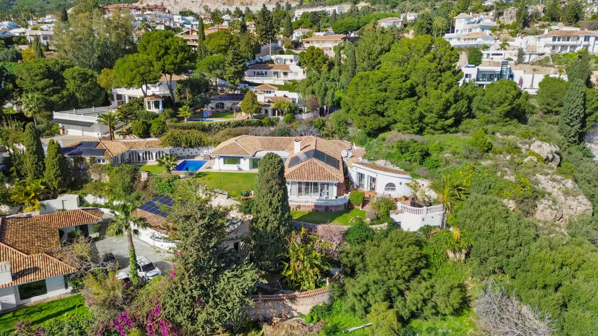 Vista exterior de Casa o chalet en venta en Benalmádena con Aire acondicionado, Jardín privado y Terraza