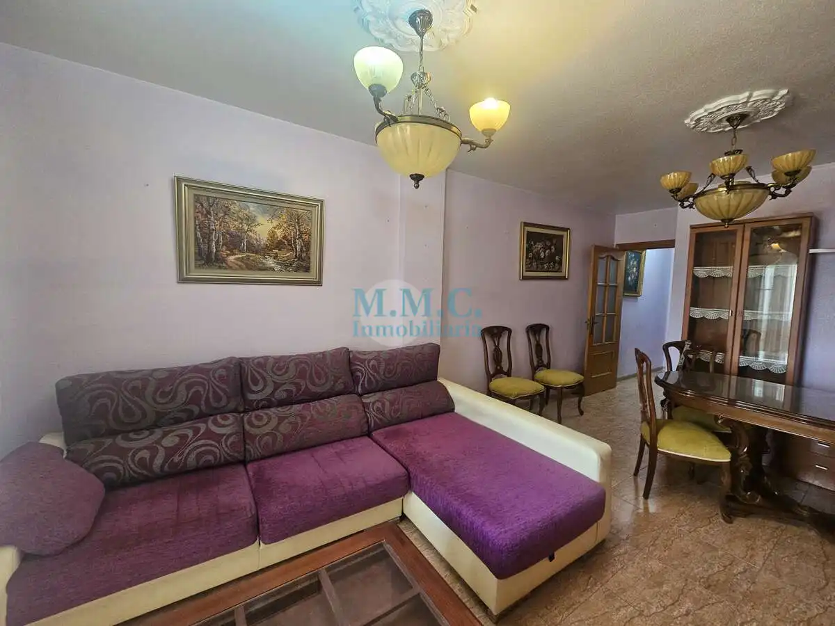 Living room of Flat for sale in Roquetas de Mar  with Air Conditioner, Terrace and Furnished