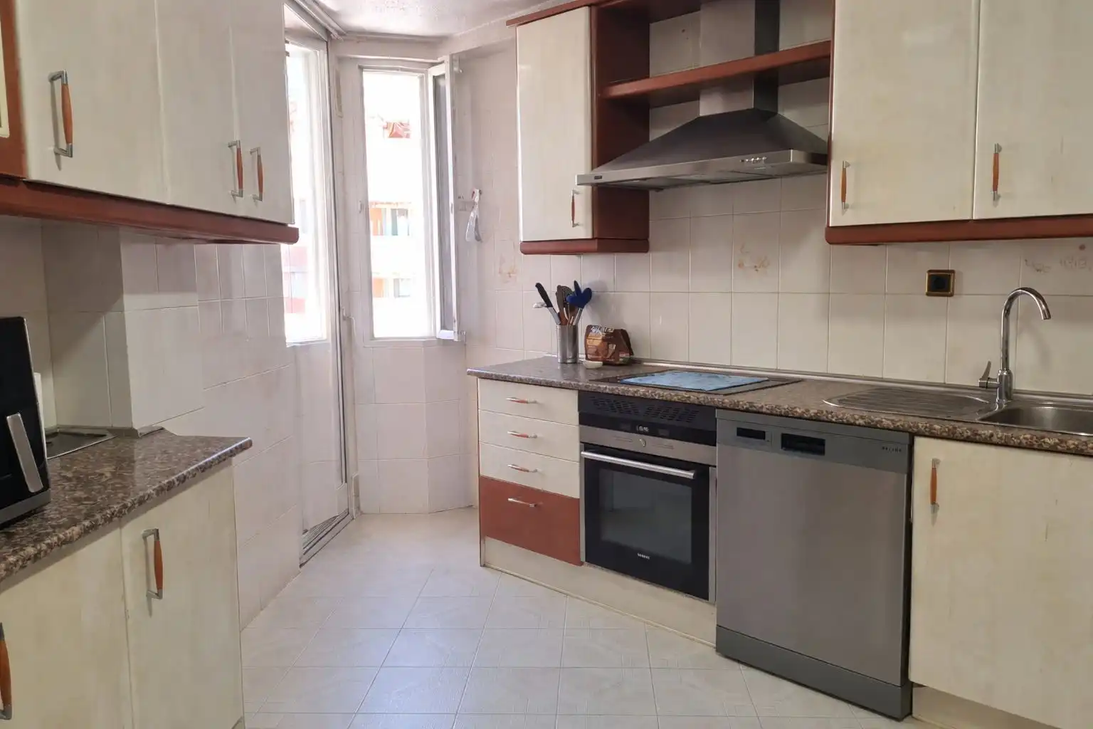 Kitchen of Flat for sale in Móstoles  with Heating, Terrace and Furnished
