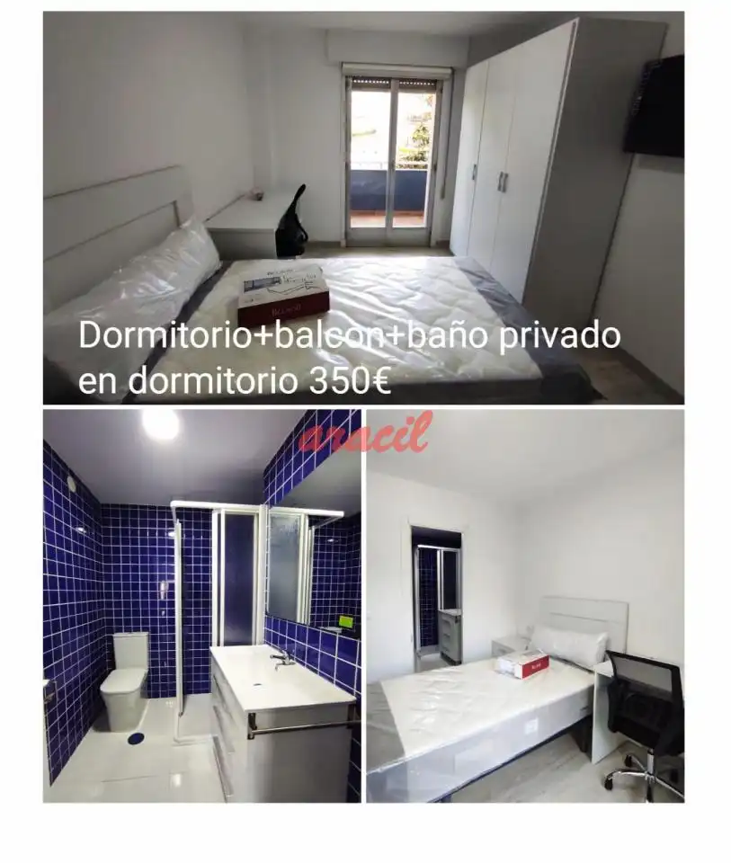 Bedroom of Flat for share in Ourense Capital   with Heating, Furnished and Balcony