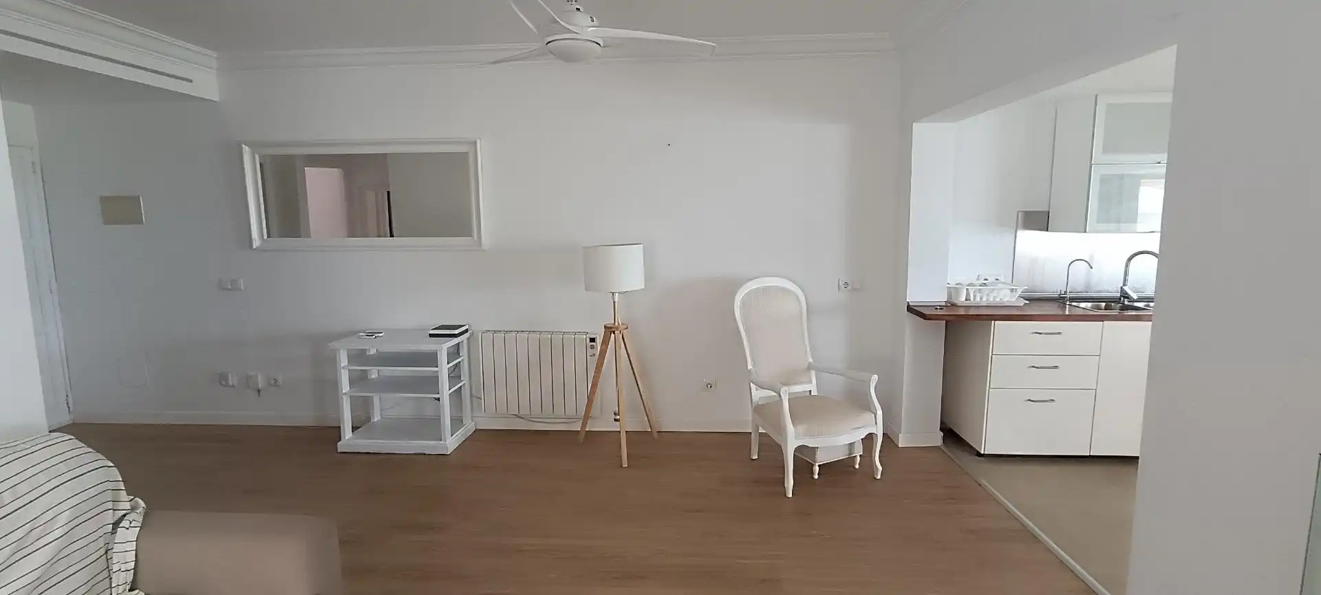 Wohnzimmer von Erdgeschoss zur Miete in Santa Margalida mit Klimaanlage, Heizung und Privatgarten