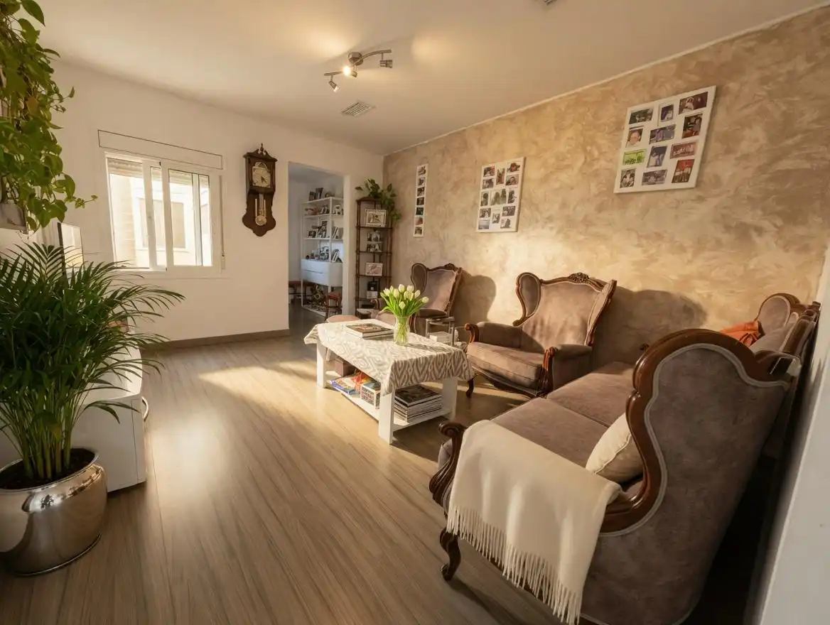 Sala d'estar de Casa adosada en venda en Sant Joan Despí amb Aire condicionat, Calefacció i Parquet