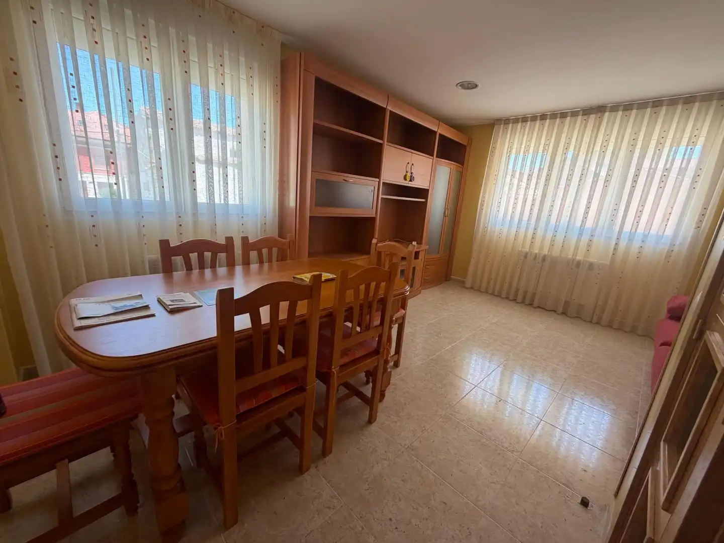 Dining room of Flat for sale in Fuensaldaña  with Heating, Terrace and Furnished