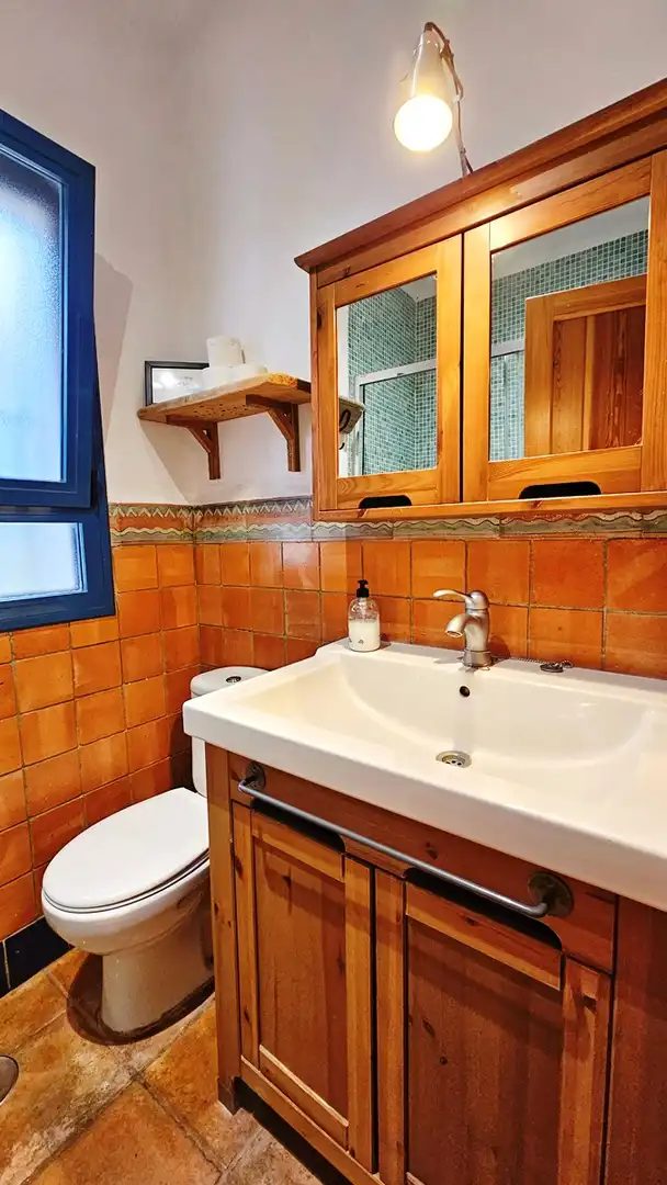 Baño de Finca rústica en venta en Santa Ana la Real con Calefacción, Jardín privado y Terraza