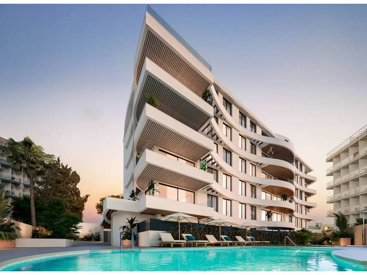 Vista exterior de Apartamento en venta en Benalmádena con Aire acondicionado, Calefacción y Terraza