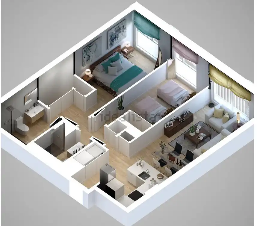 Wohnung zur Miete in Madrid mit Klimaanlage, Heizung und Parkett