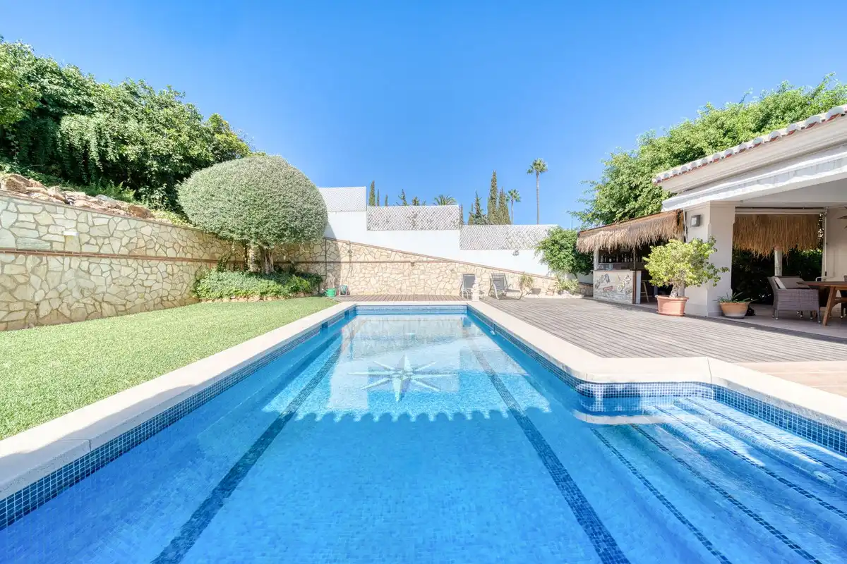 Piscina de Casa o chalet en venta en Mijas con Aire acondicionado, Jardín privado y Terraza