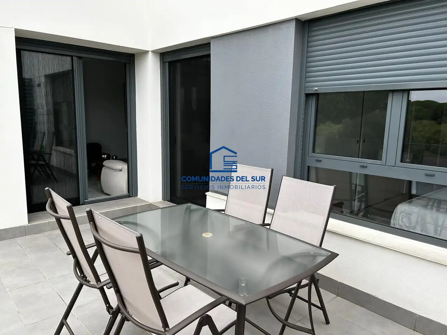 Terrasse von Wohnung zur Miete in El Puerto de Santa María mit Klimaanlage, Privatgarten und Terrasse