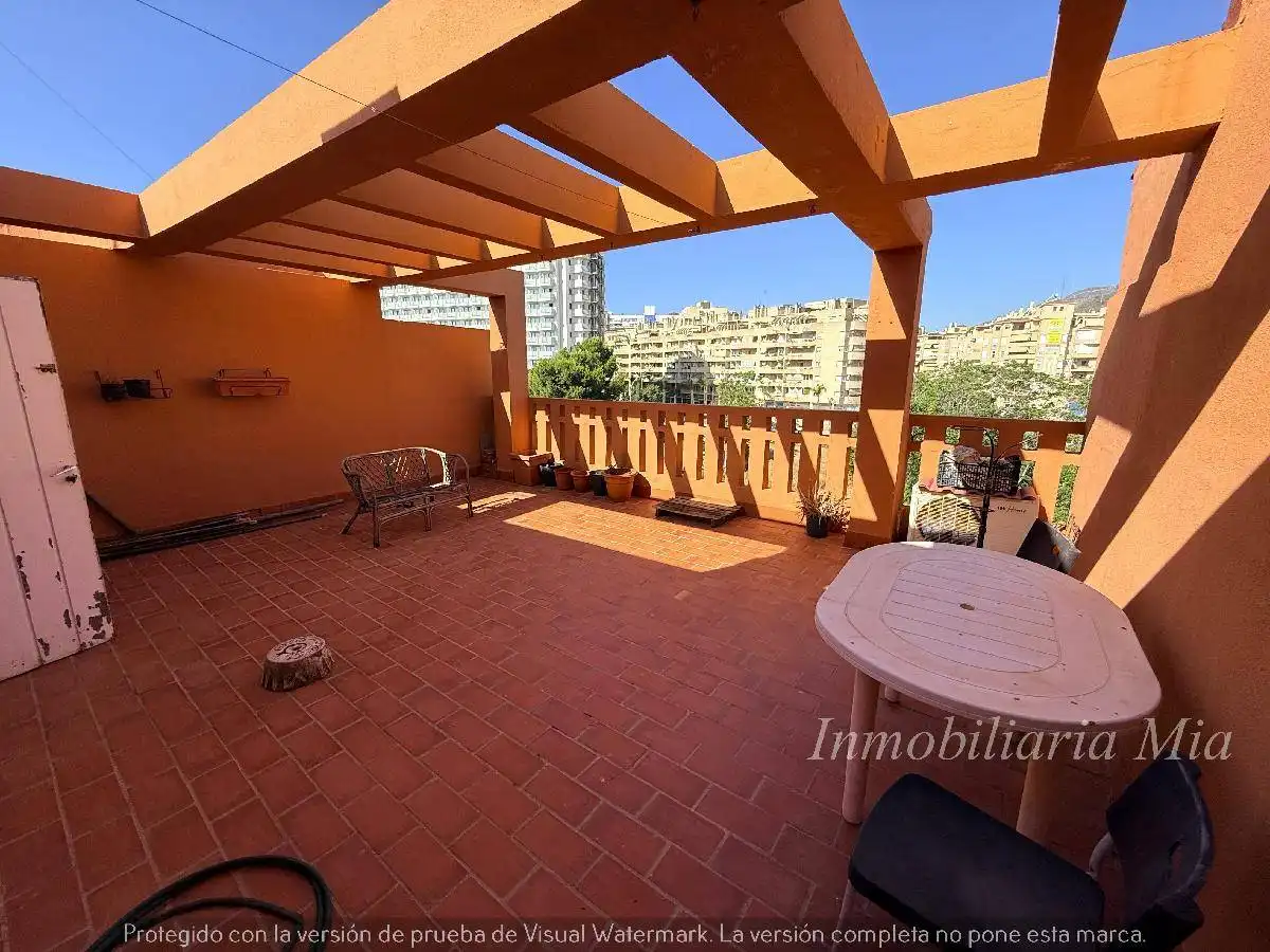 Terrasse von Wohnungen zur Miete in Torremolinos mit Schwimmbad, Möbliert und Gemeinschaftspool