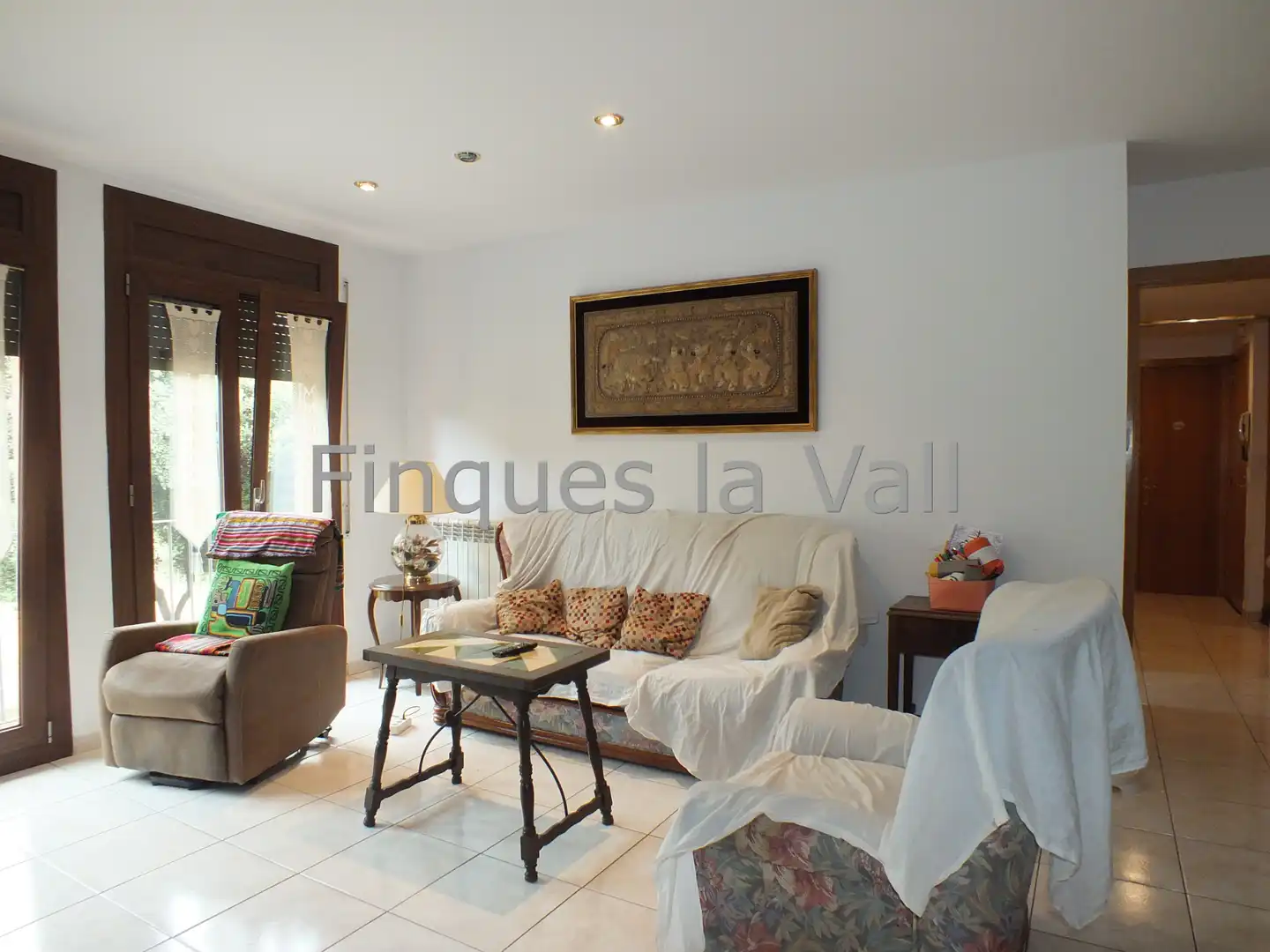 Wohnzimmer von Wohnung zum Verkauf in Taradell mit Heizung, Terrasse und Ofen