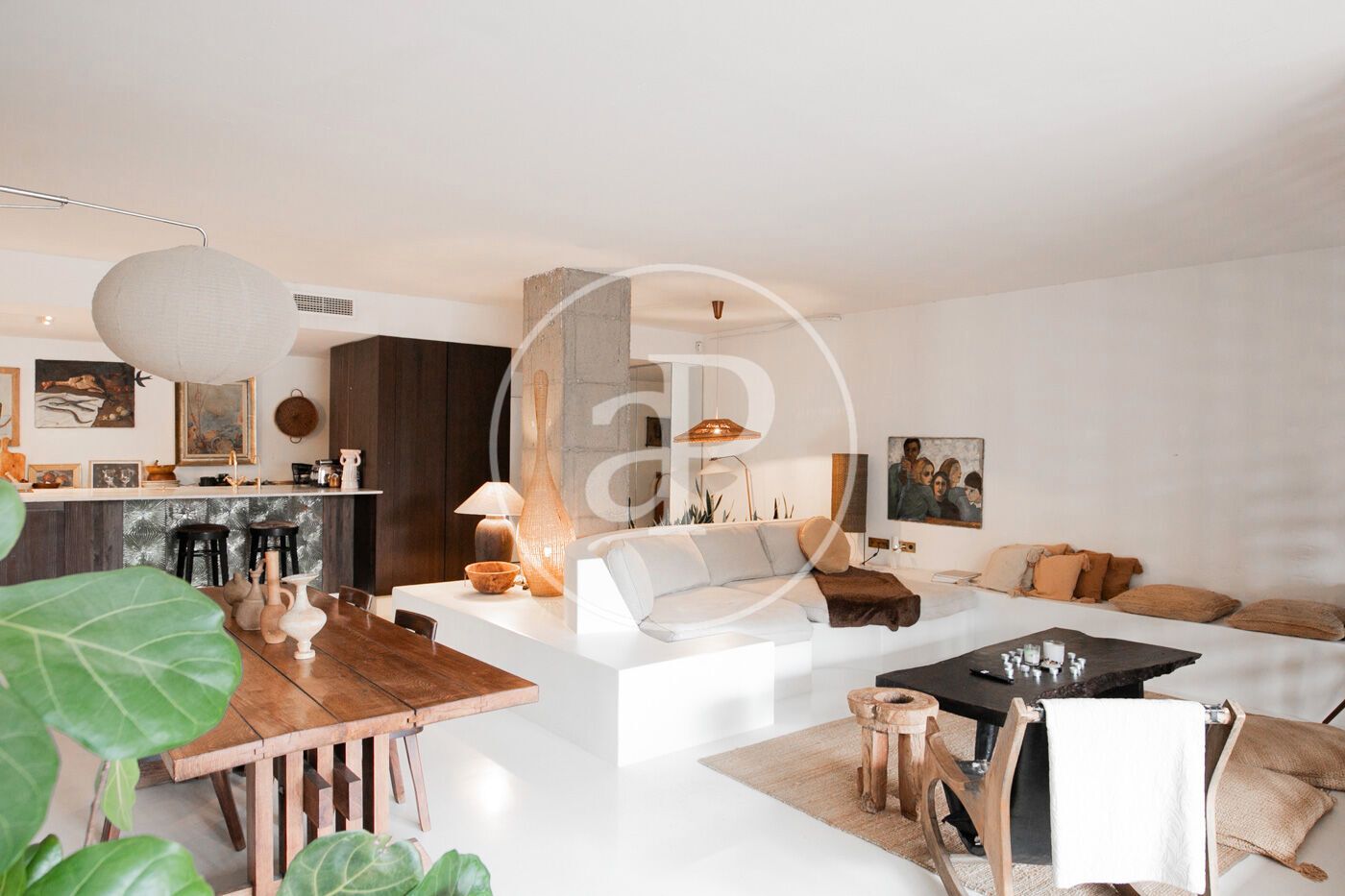 Living room of Flat for sale in  Barcelona Capital  with Heating, Terrace and Furnished