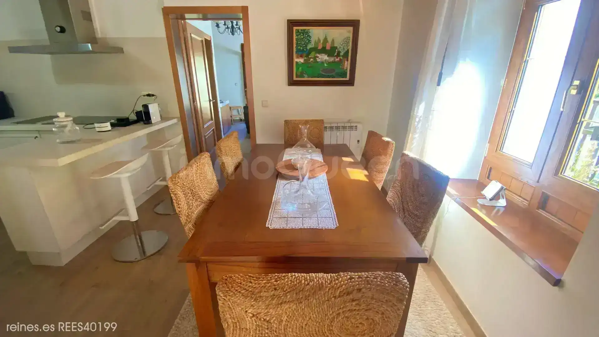 Menjador de Casa o xalet en venda en Santo Adriano amb Calefacció, Jardí privat i Terrassa