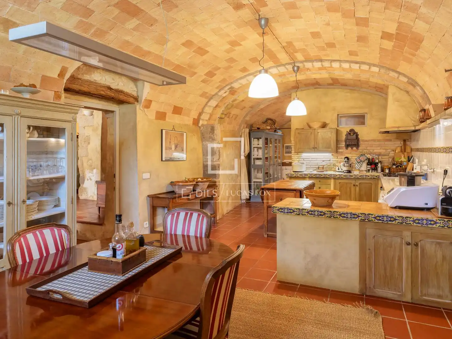 Cocina de Finca rústica en venta en Garrigàs con Aire acondicionado, Calefacción y Jardín privado