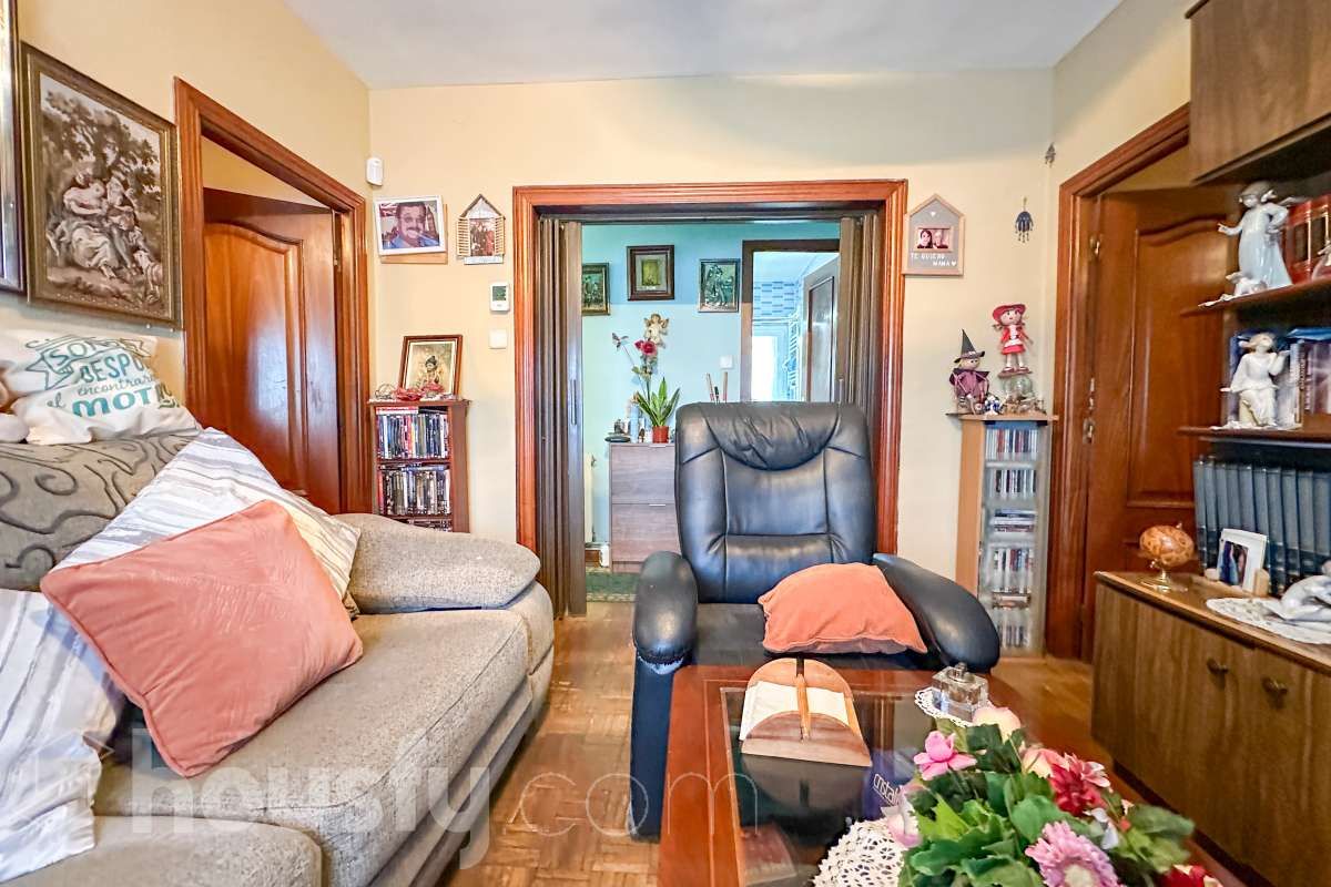 Sala de estar de Piso en venta en  Madrid Capital con Aire acondicionado, Calefacción y Parquet