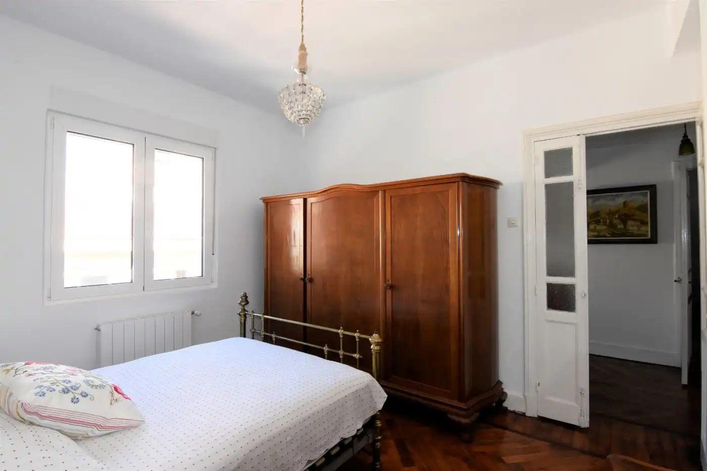 Bedroom of Flat for rent in Santander  with Heating, Terrace and Furnished